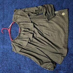 Elegant Black Ruffled Women's Top